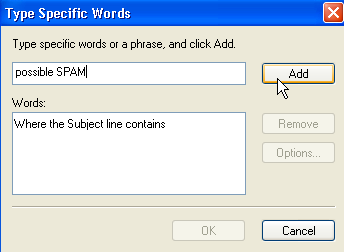 contains specific words